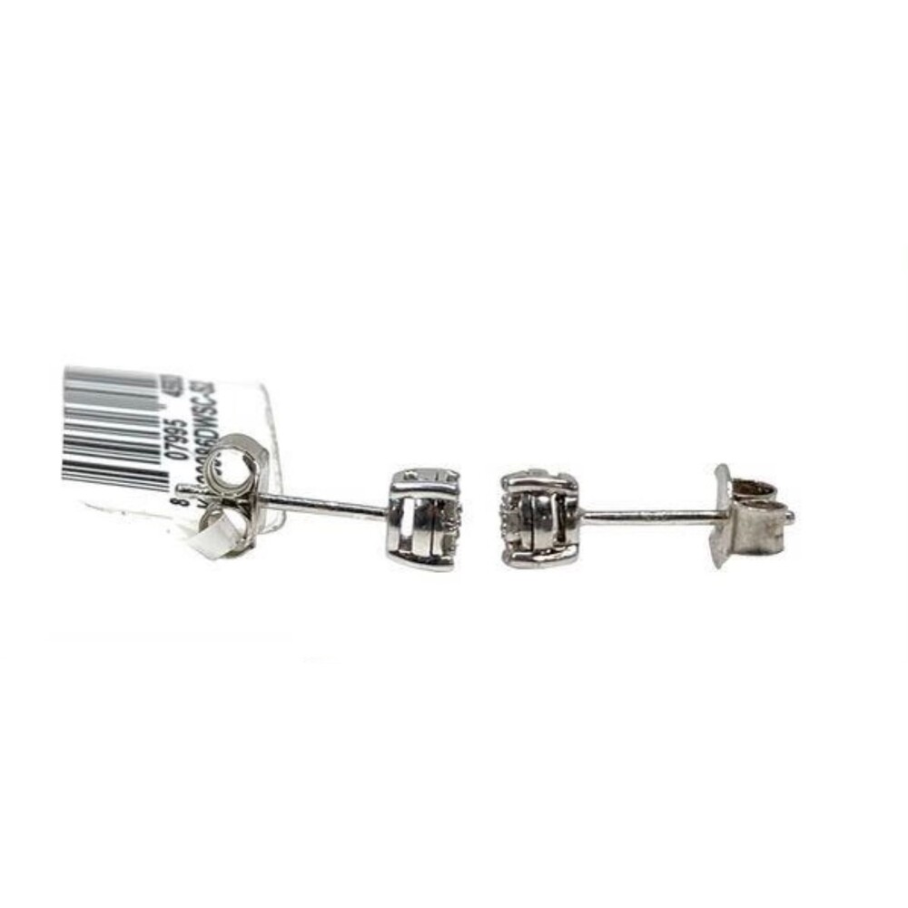 Sterling Silver Diamond Earrings
